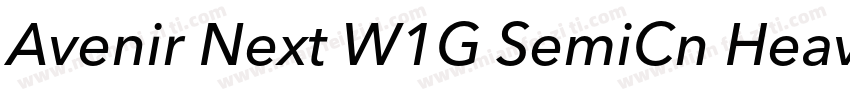 Avenir Next W1G SemiCn Heavy Italic字体转换